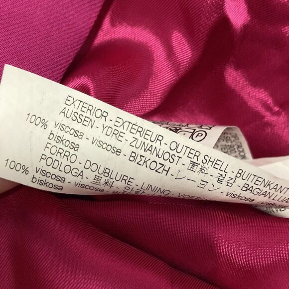 Zara Hot Pink Double Breasted Blazer Longline Oversized Women’s Small - Picture 11 of 13